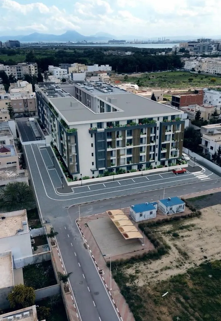 Vue aérienne de la résidence Valoréa à Aïn Zaghouan, Tunis